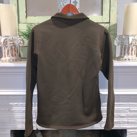 Mountain Hardwear Brown Reversible Fleece Half Zip Sweater Women’s Size Medium - Picture 4 of 5